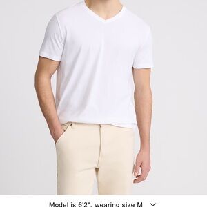 Men's Express White V-Neck T-Shirt
